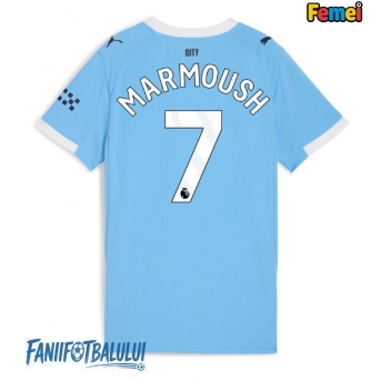 Manchester City Omar Marmoush #7 Tricou Fotbal Replică 2025-26 Femei Acasa